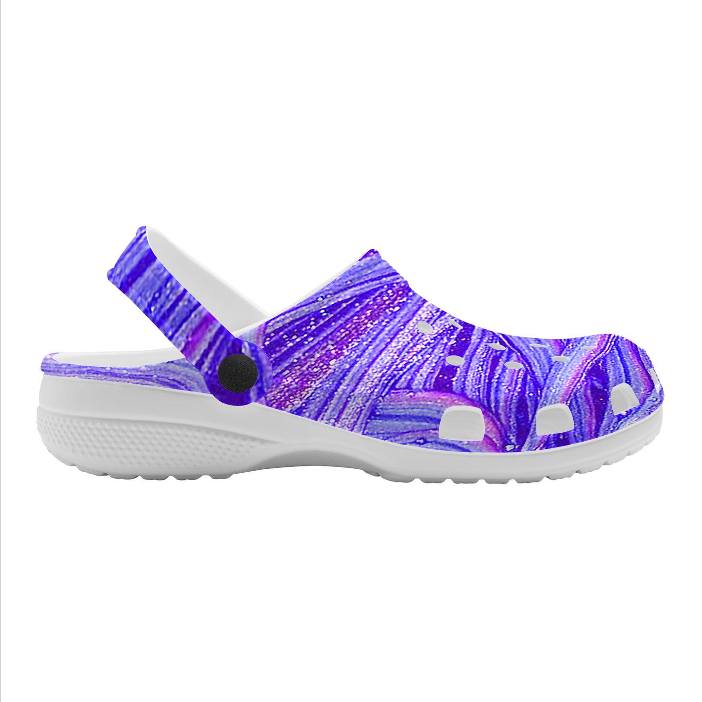 Snooty Fox Art Crocs Clogs - Lavender Swirls