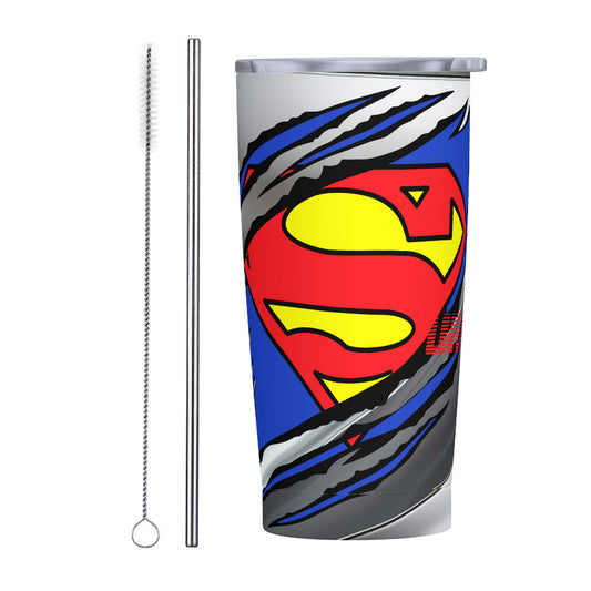 Snooty Fox Art - HC_C81 20oz Stainless Steel Straw Lid Cup - Survivor