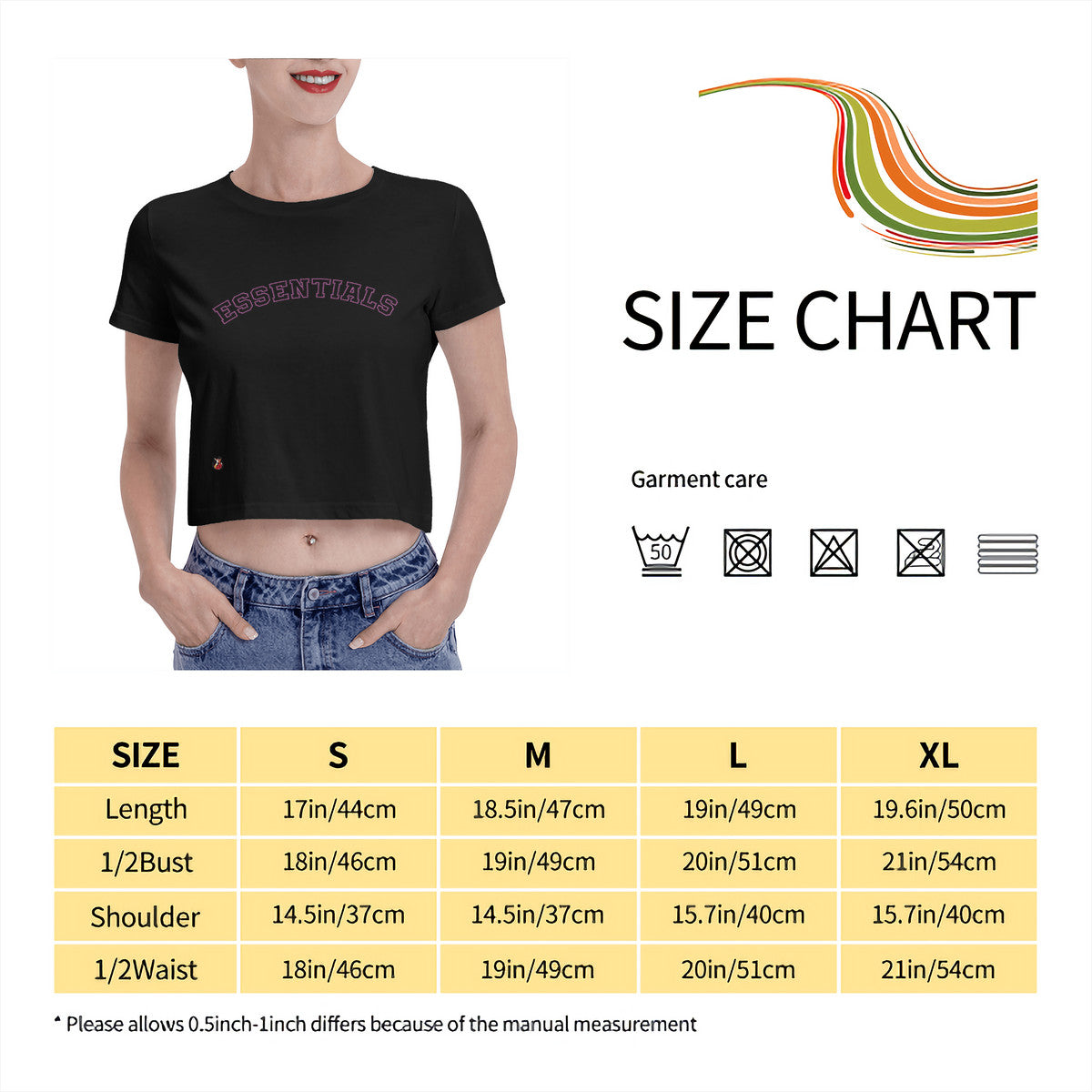 Snooty Fox Art Women's Crop Top T-shirt - Essentials