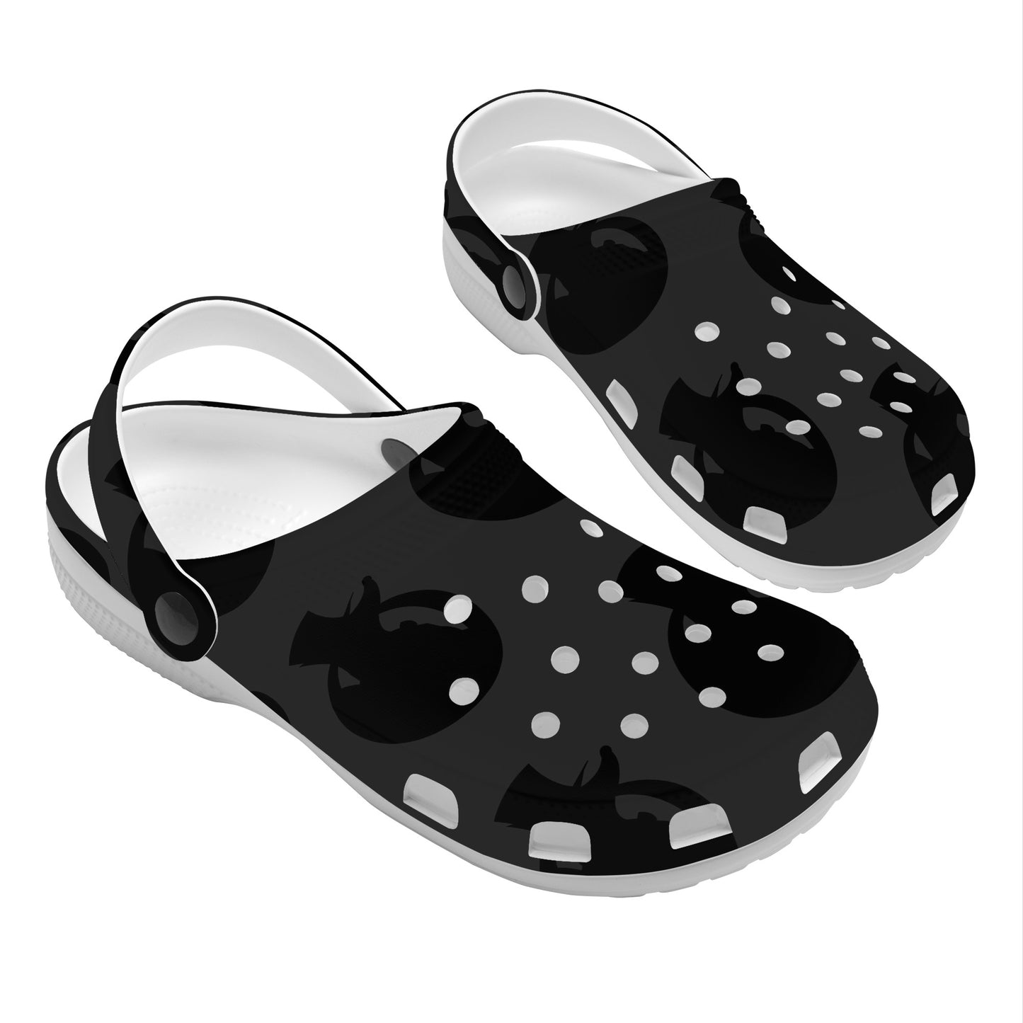 Snooty Fox Art Crocs Clogs - Black