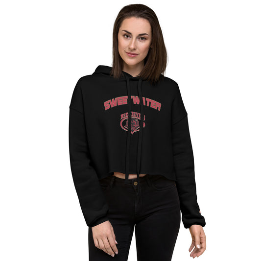 Snooty Fox Art Crop Hoodie - Red Devils