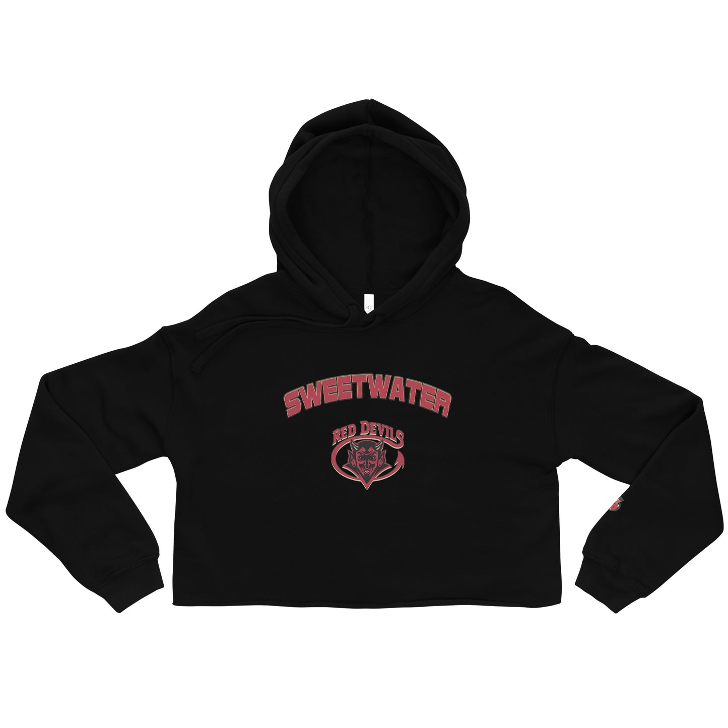 Snooty Fox Art Crop Hoodie - Red Devils