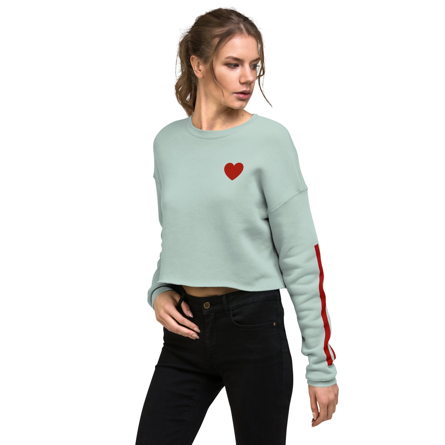 Snooty Fox Art Crop Sweatshirt - Heart