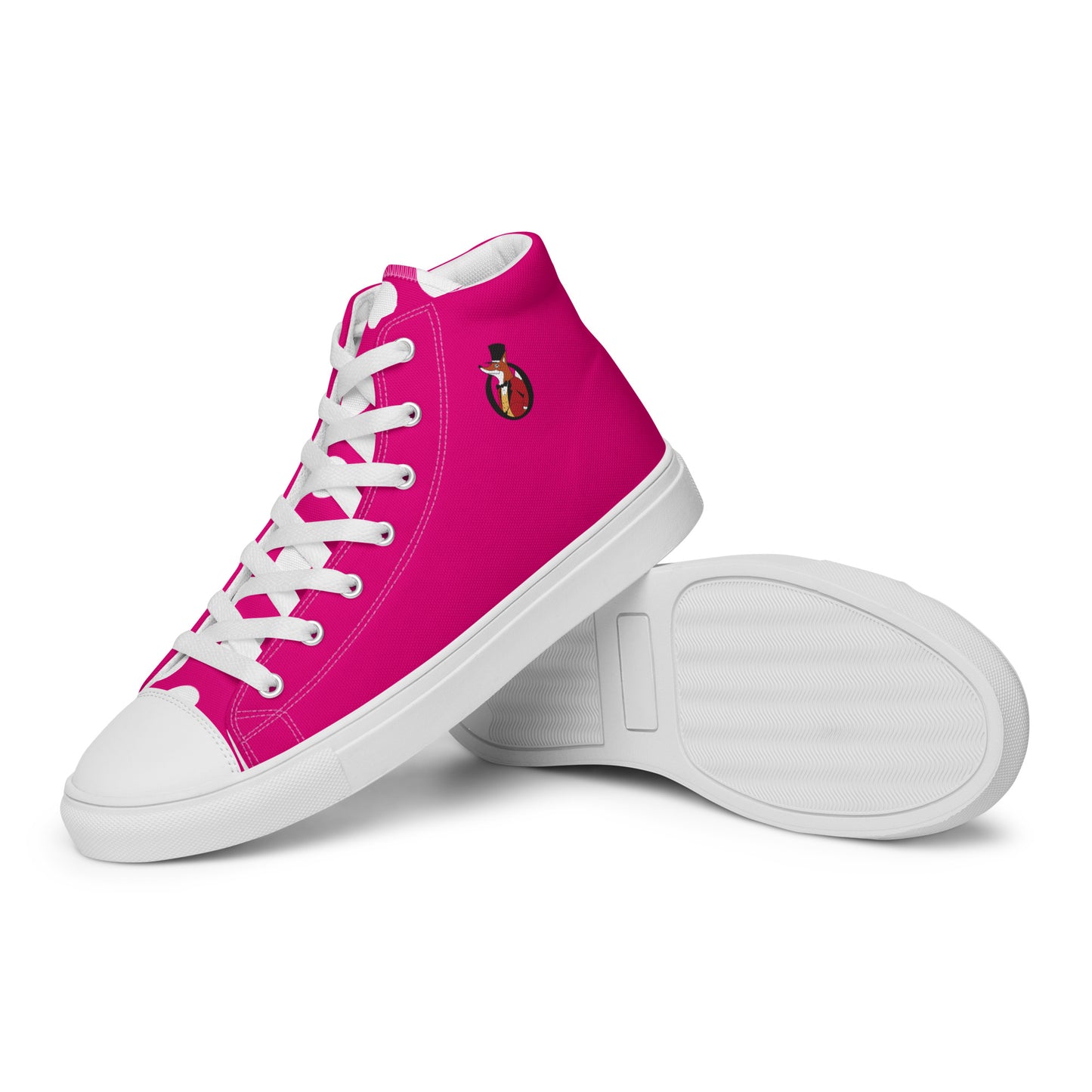 Snooty Fox Art Women’s High Top Canvas Shoes - Summer Pink