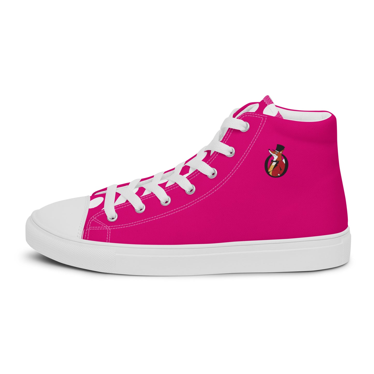 Snooty Fox Art Women’s High Top Canvas Shoes - Summer Pink