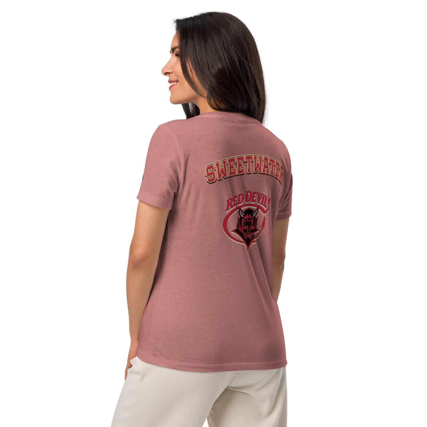 Snooty Fox Art Women’s Relaxed V-neck T-shirt - SUHI 50 Reunion