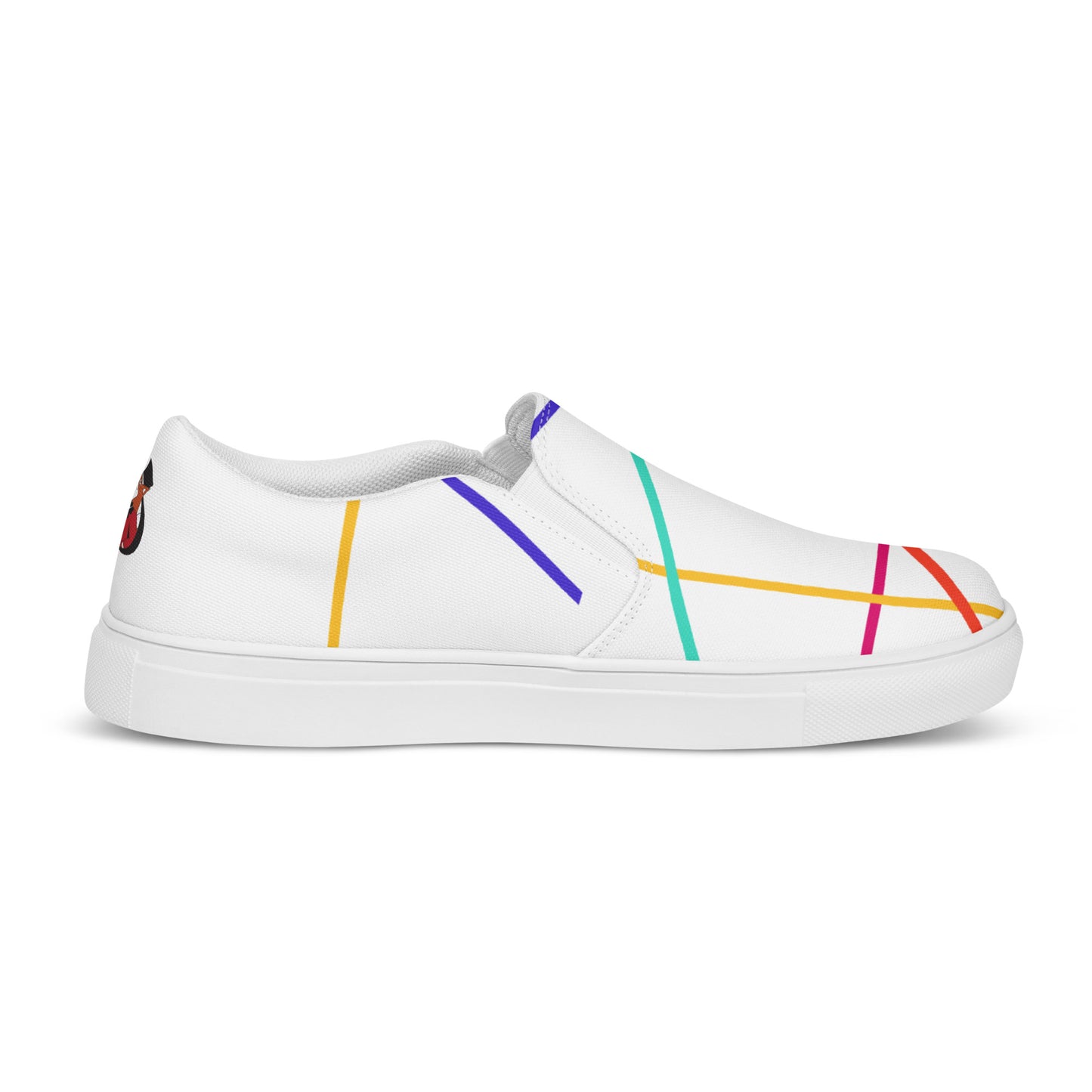 Snooty Fox Art Women’s Slip-on Canvas Shoes - Colored Lines