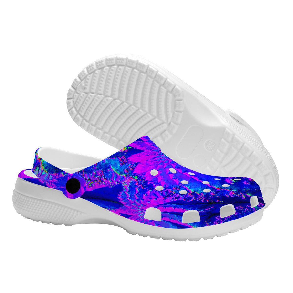 Snooty Fox Art Crocs Clogs - Neon Purple