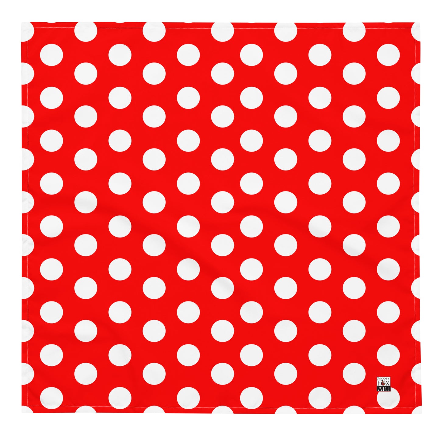 Snooty Fox Art Bandana - Red with Polka Dots