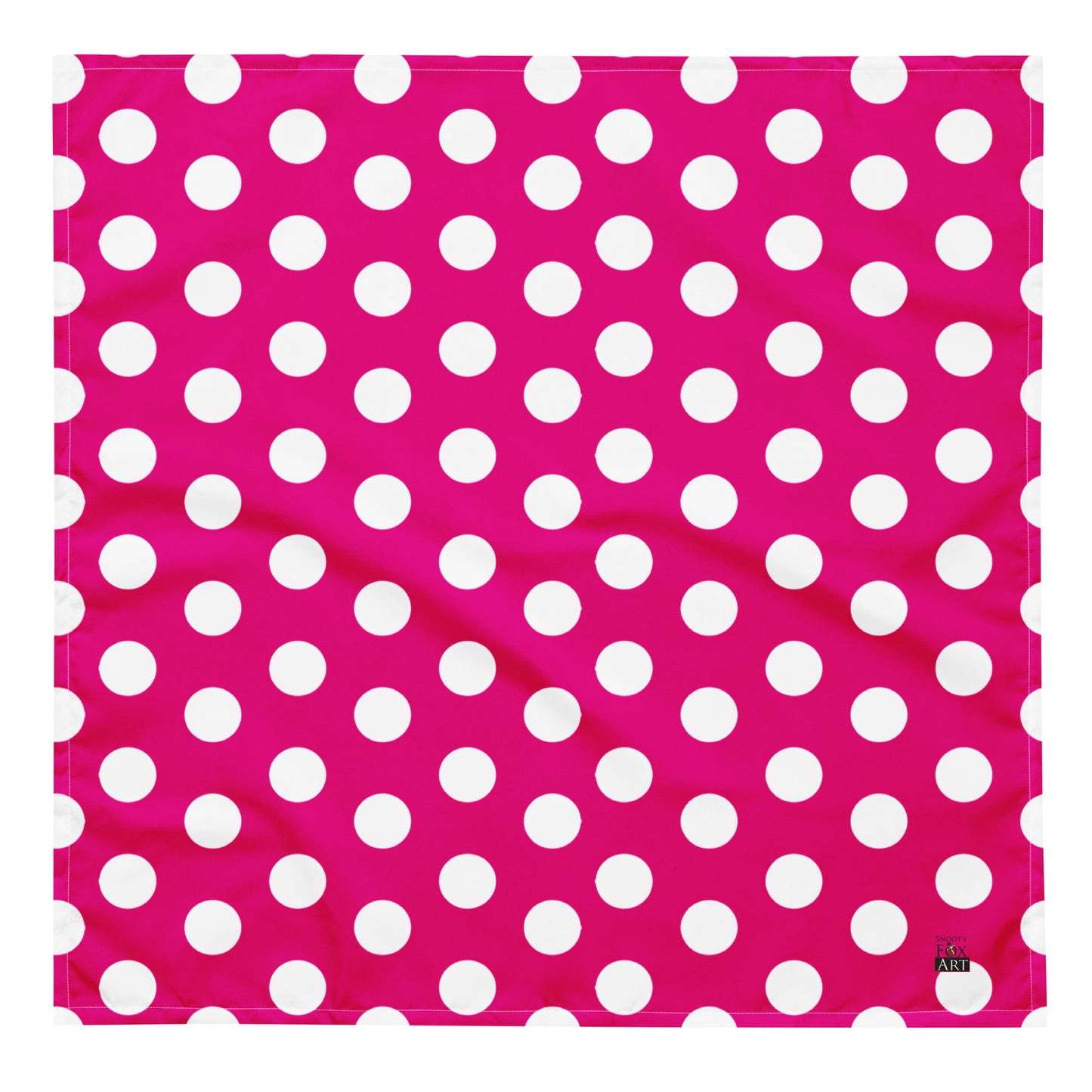 Snooty Fox Art Bandana - Mexico Pink & White Polka Dots