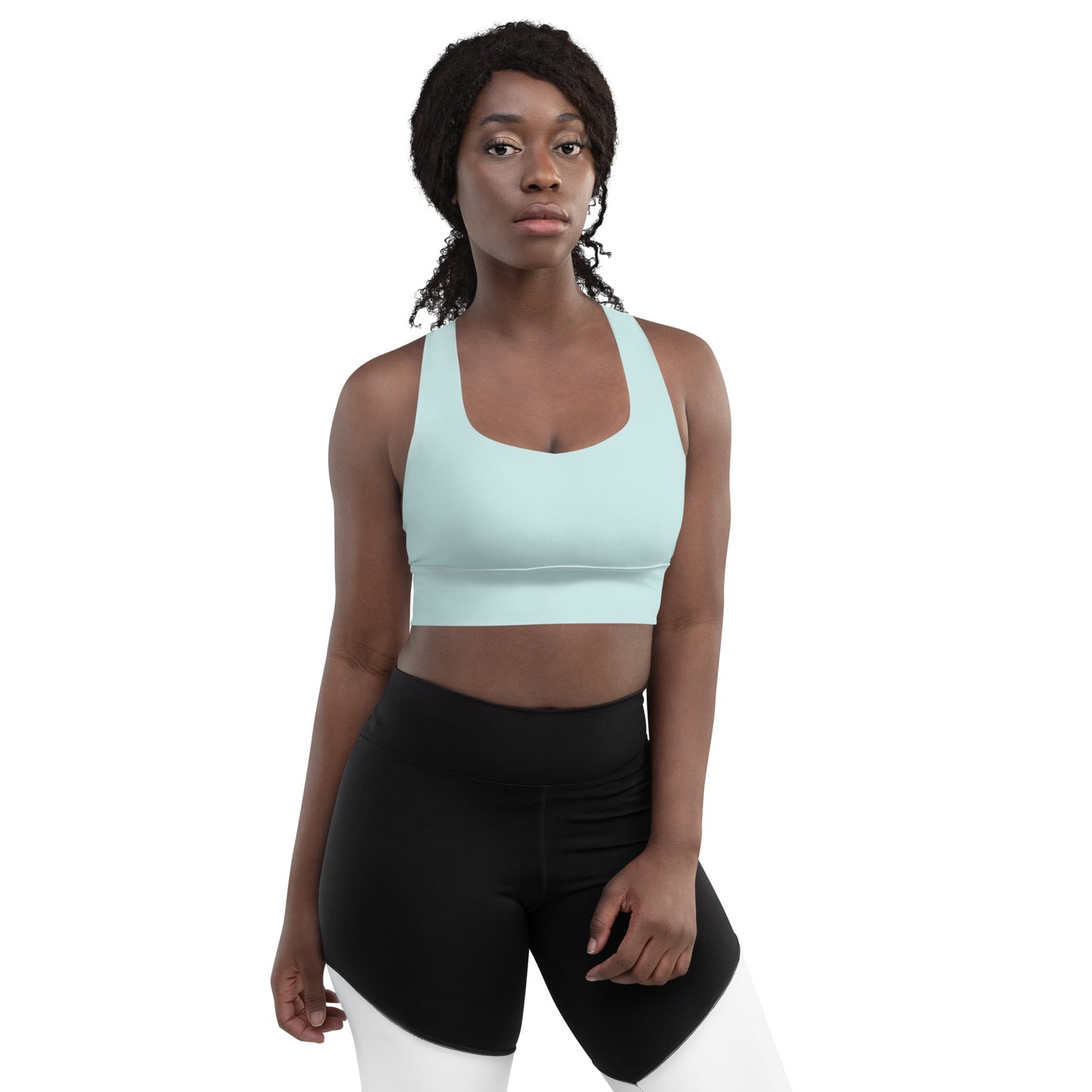 Snooty Fox Art Longline Sports Bra - Skylight