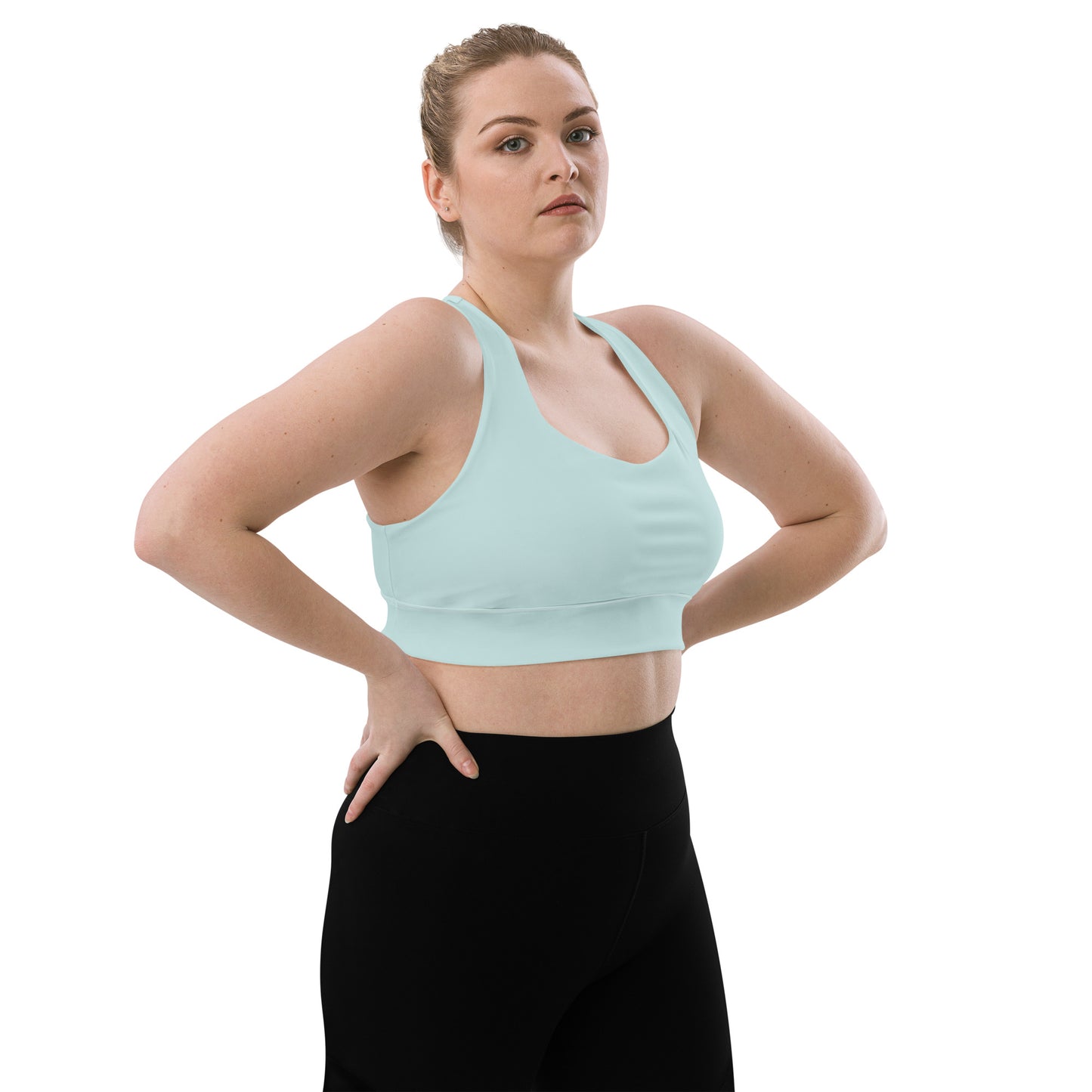 Snooty Fox Art Longline Sports Bra - Skylight