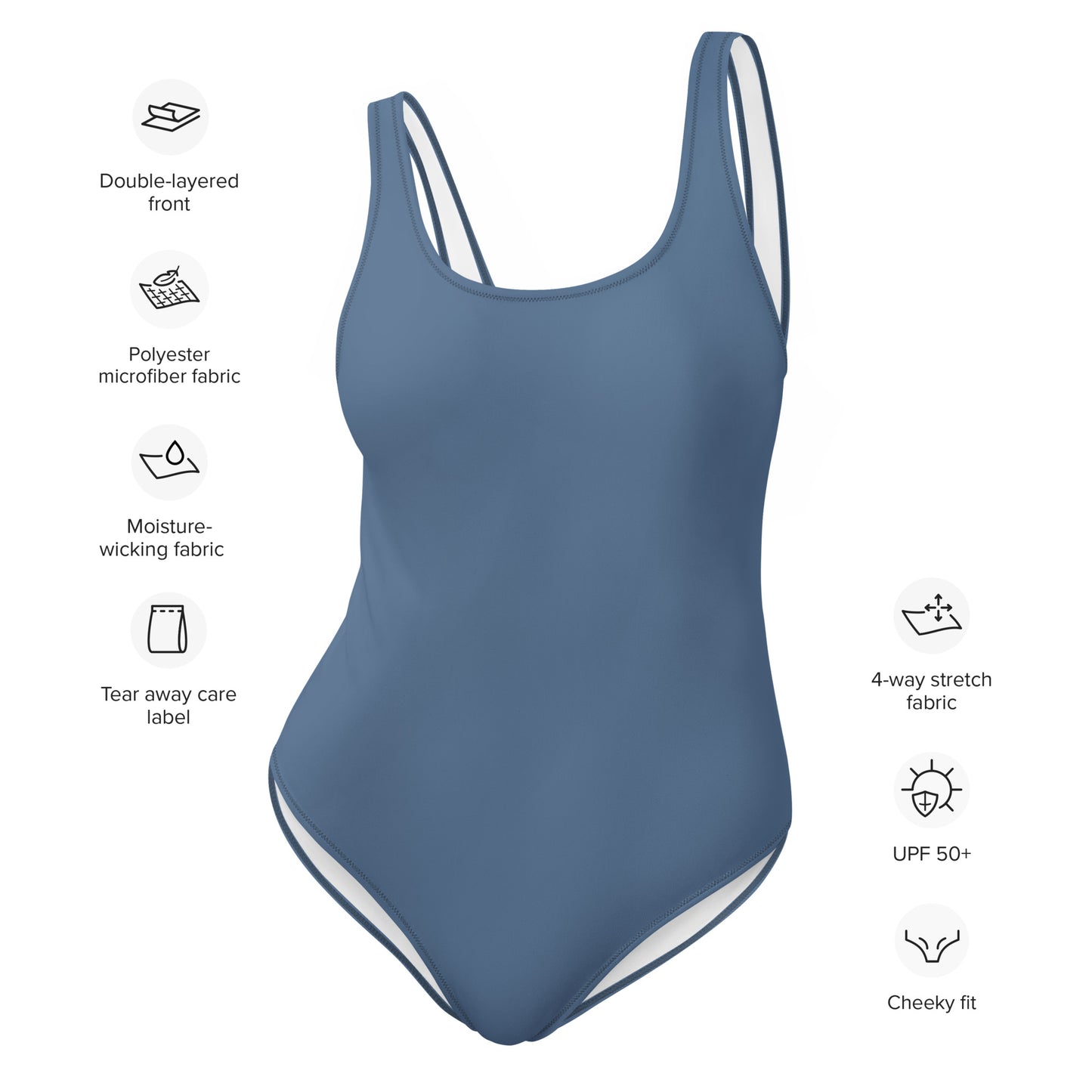 Snooty Fox Art One-Piece Swimsuit - Blue Perennial