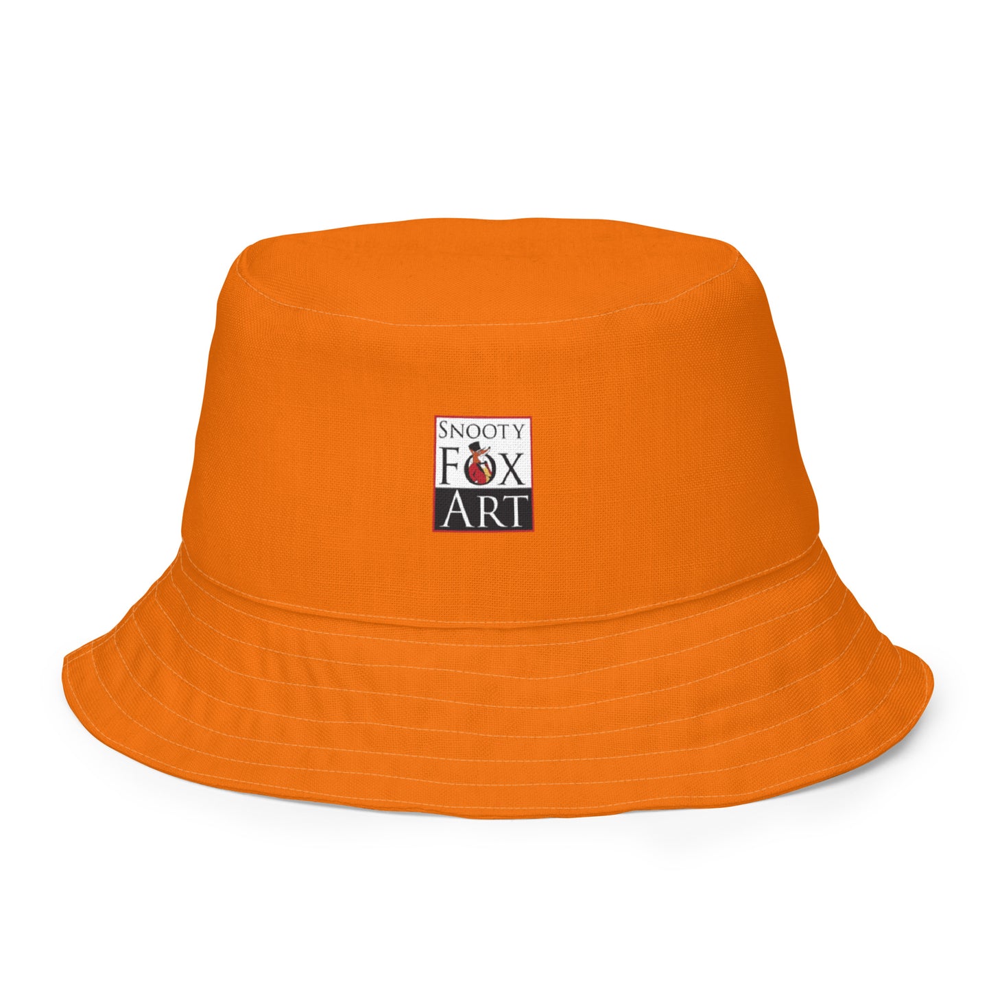Snooty Fox Art Reversible Bucket Hat - Beet Root / Tangelo