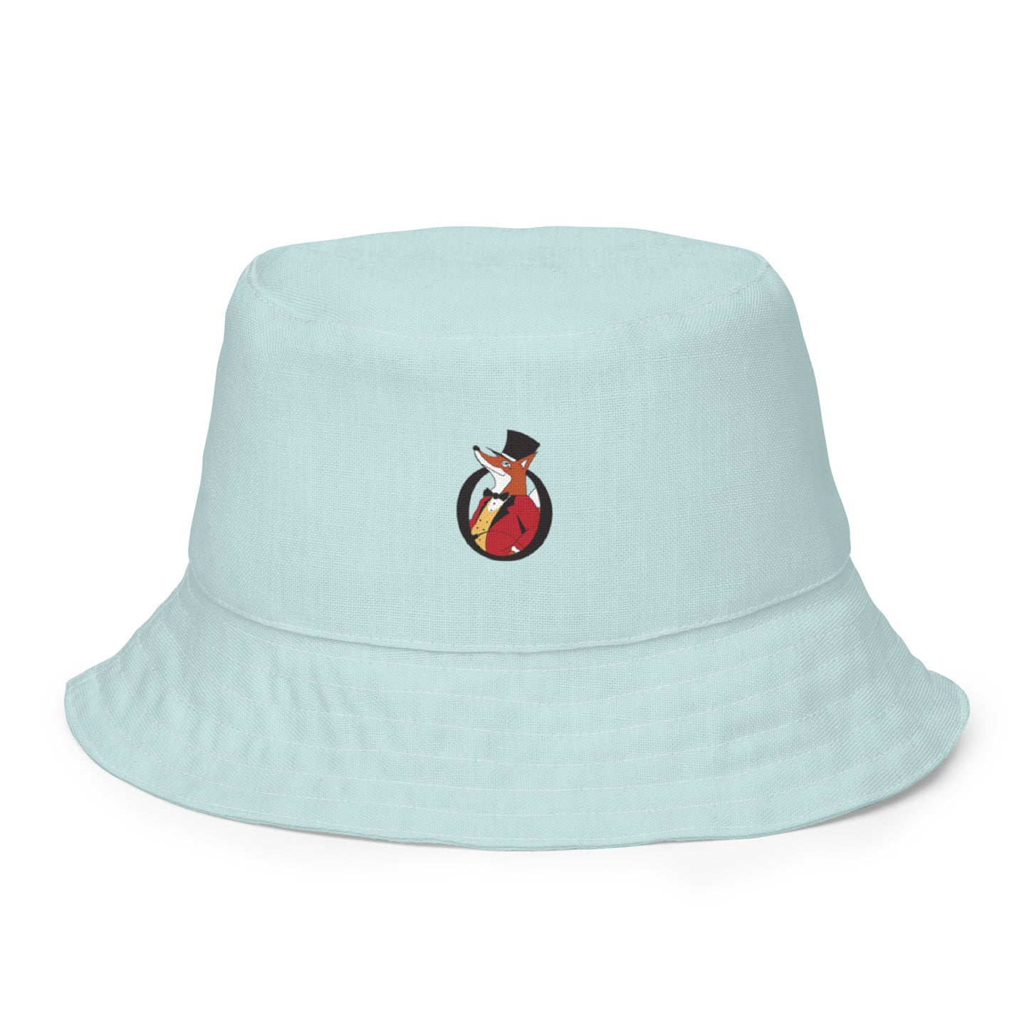 Snooty Fox Art Reversible Bucket Hat - Skylight / White