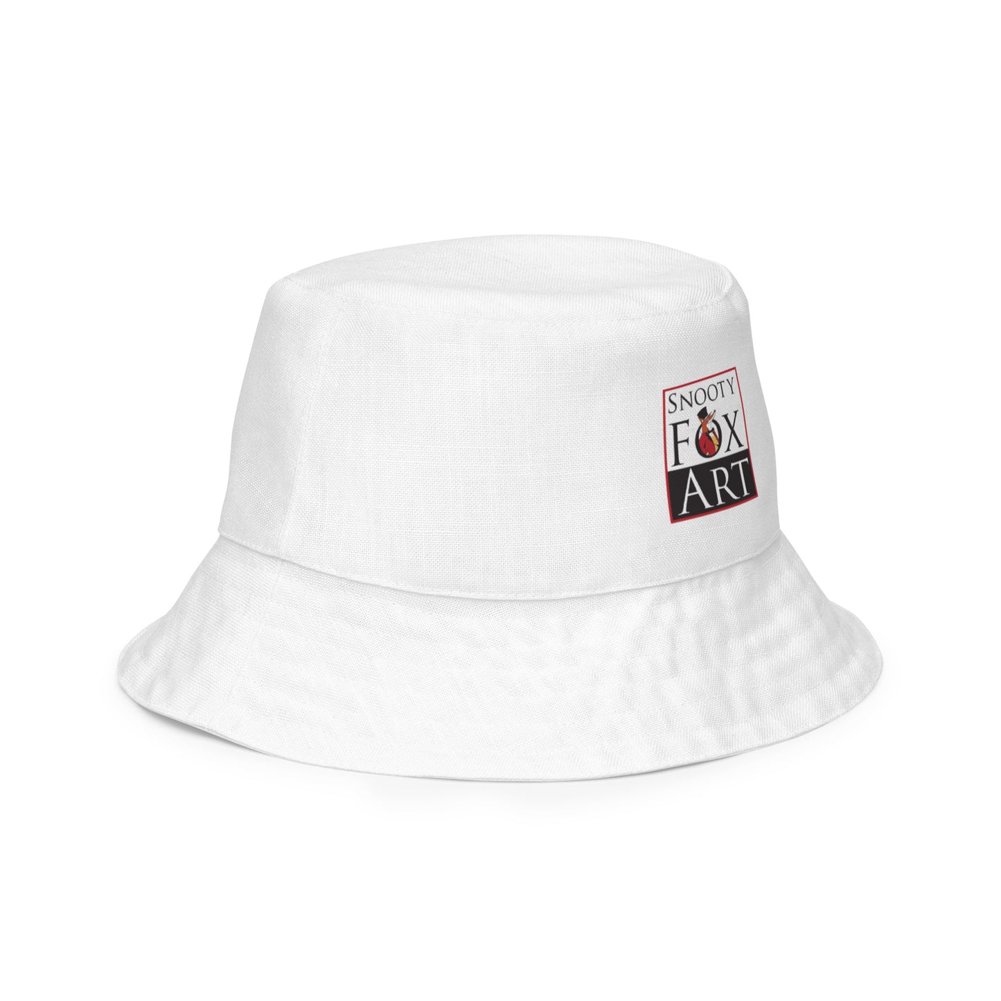 Snooty Fox Art Reversible Bucket Hat - Skylight / White