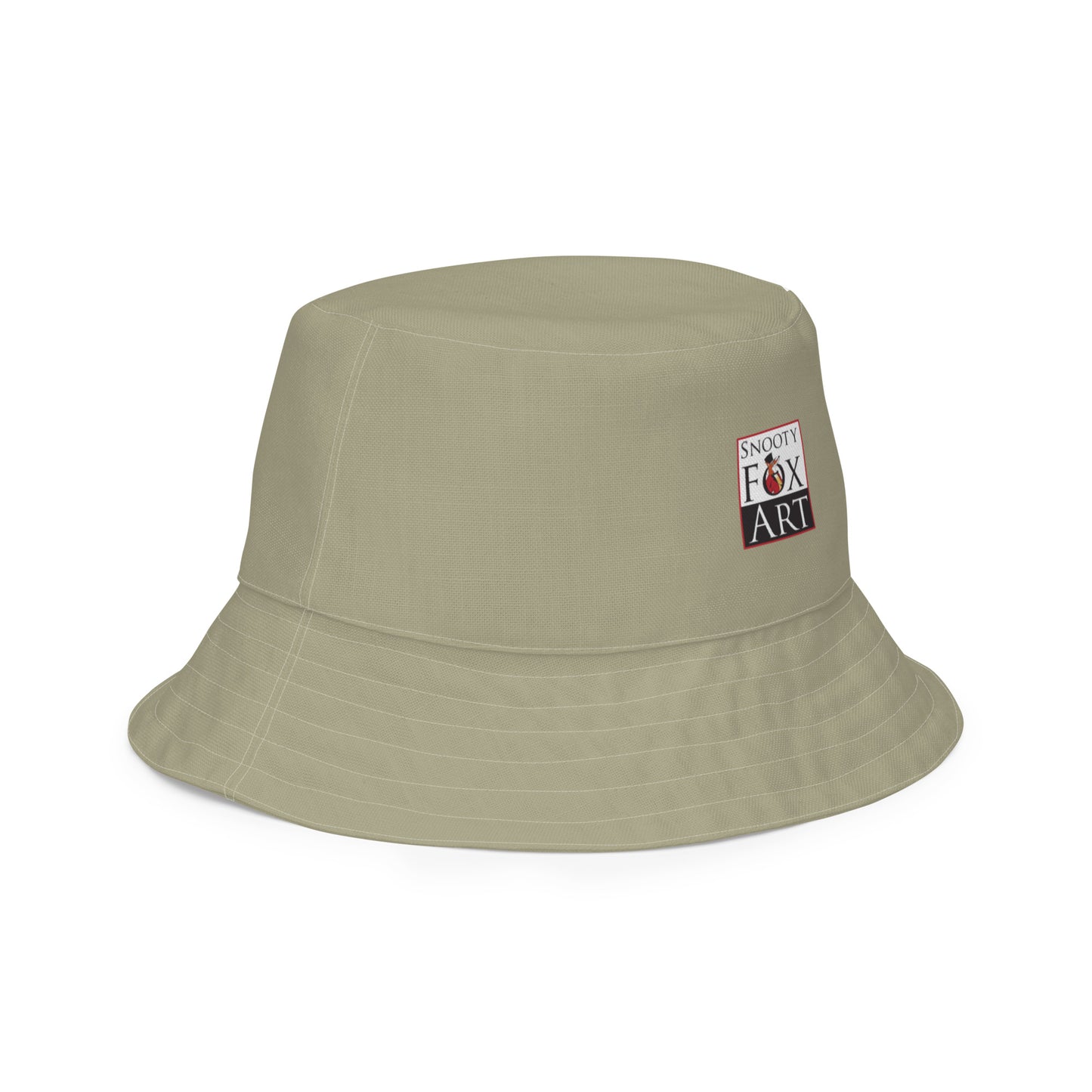 Snooty Fox Art Reversible Bucket Hat - Empire Yellow / Leak Green