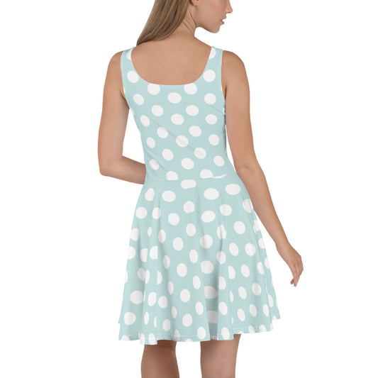 Snooty Fox Art Skater Dress - Skylight Tone w/ White Dots