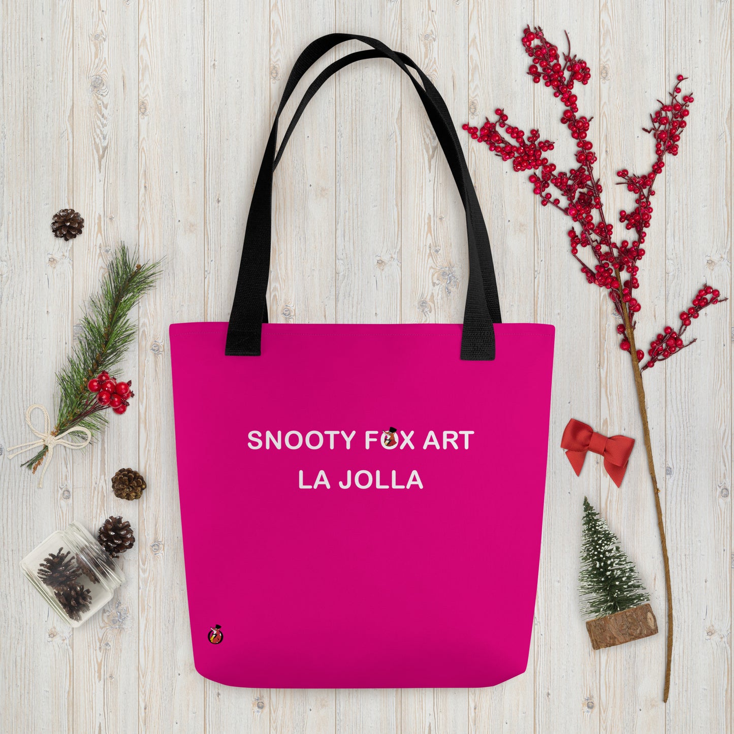 Snooty Fox Art Tote Bag - Snooty Fox Art Logo in Black