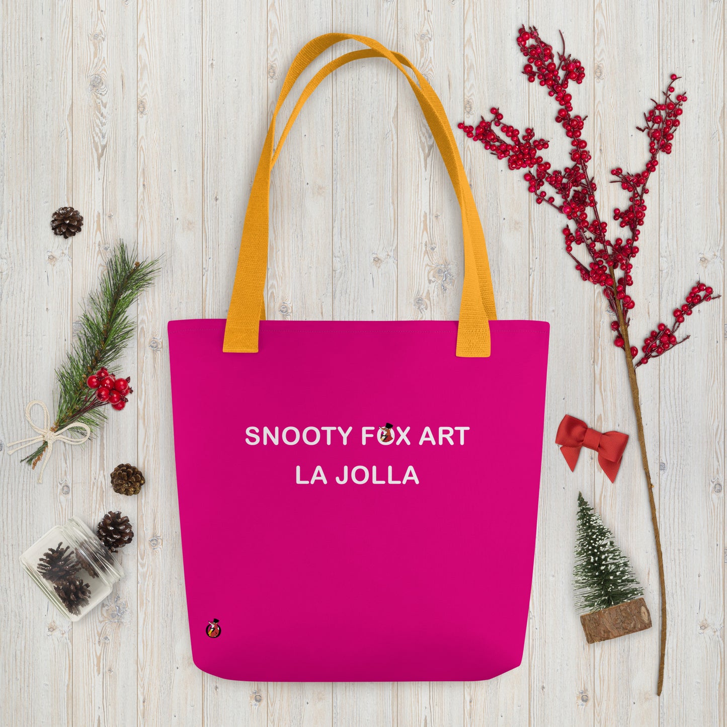 Snooty Fox Art Tote Bag - Snooty Fox Art Logo in Black