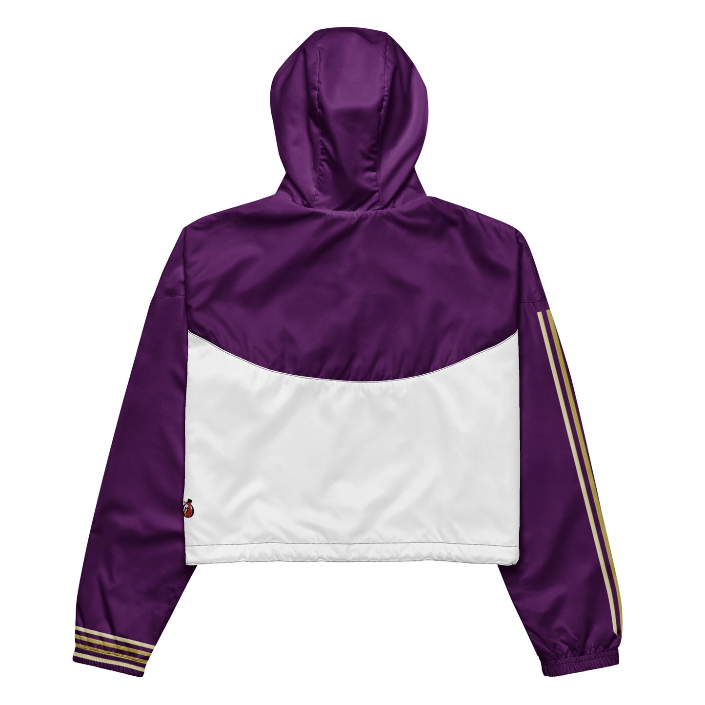 Snooty Fox Art Women’s Cropped Windbreaker - Purple w/ Saints Logo