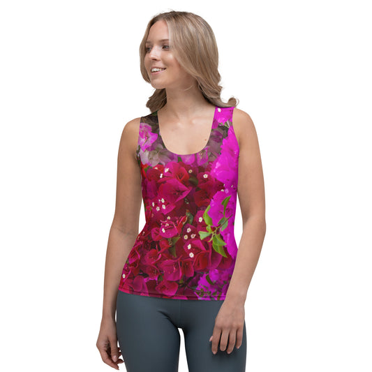 Snooty Fox Art Tank Top - Floral Bougainvillea