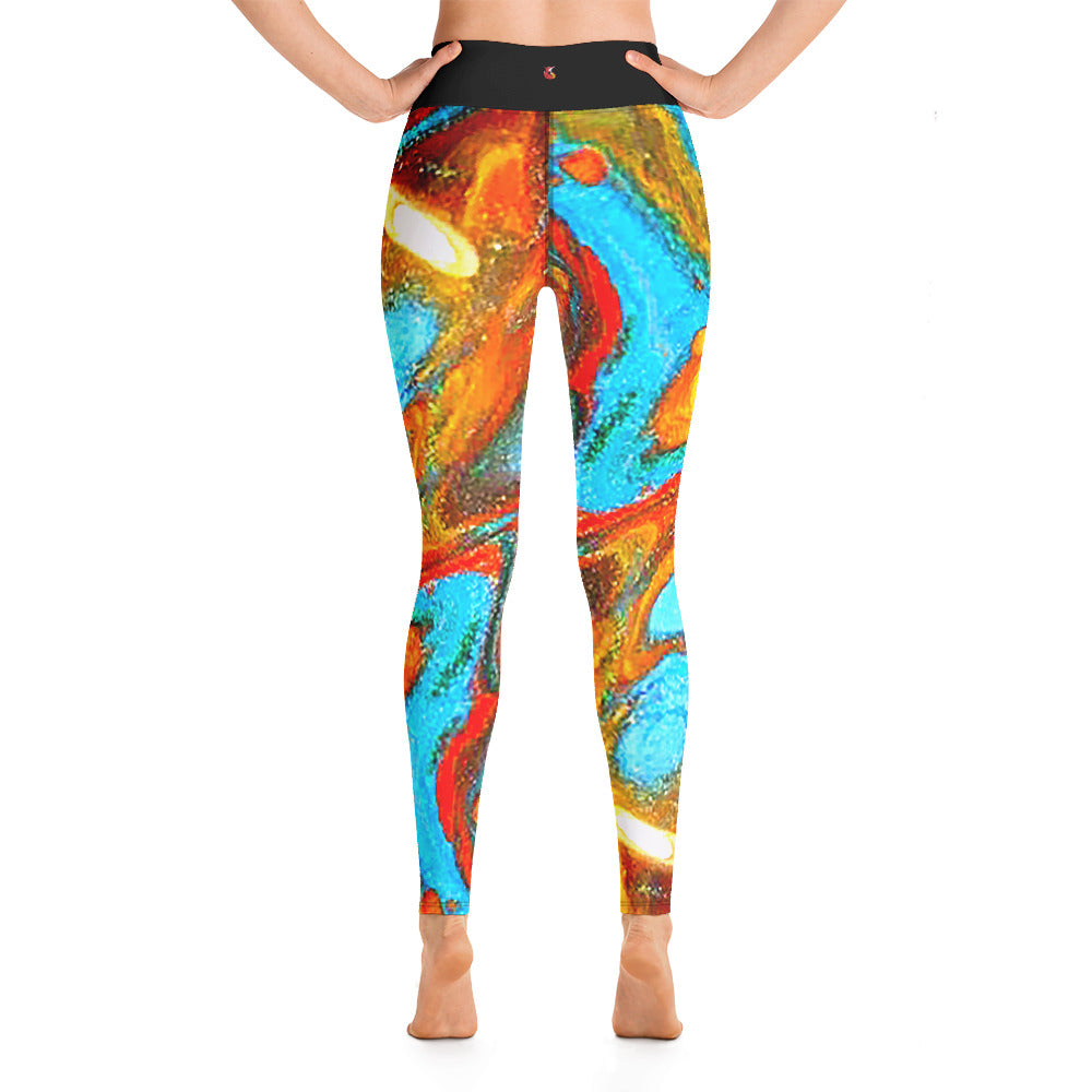 Snooty Fox Art Yoga Leggings - Rock pattern by Romero