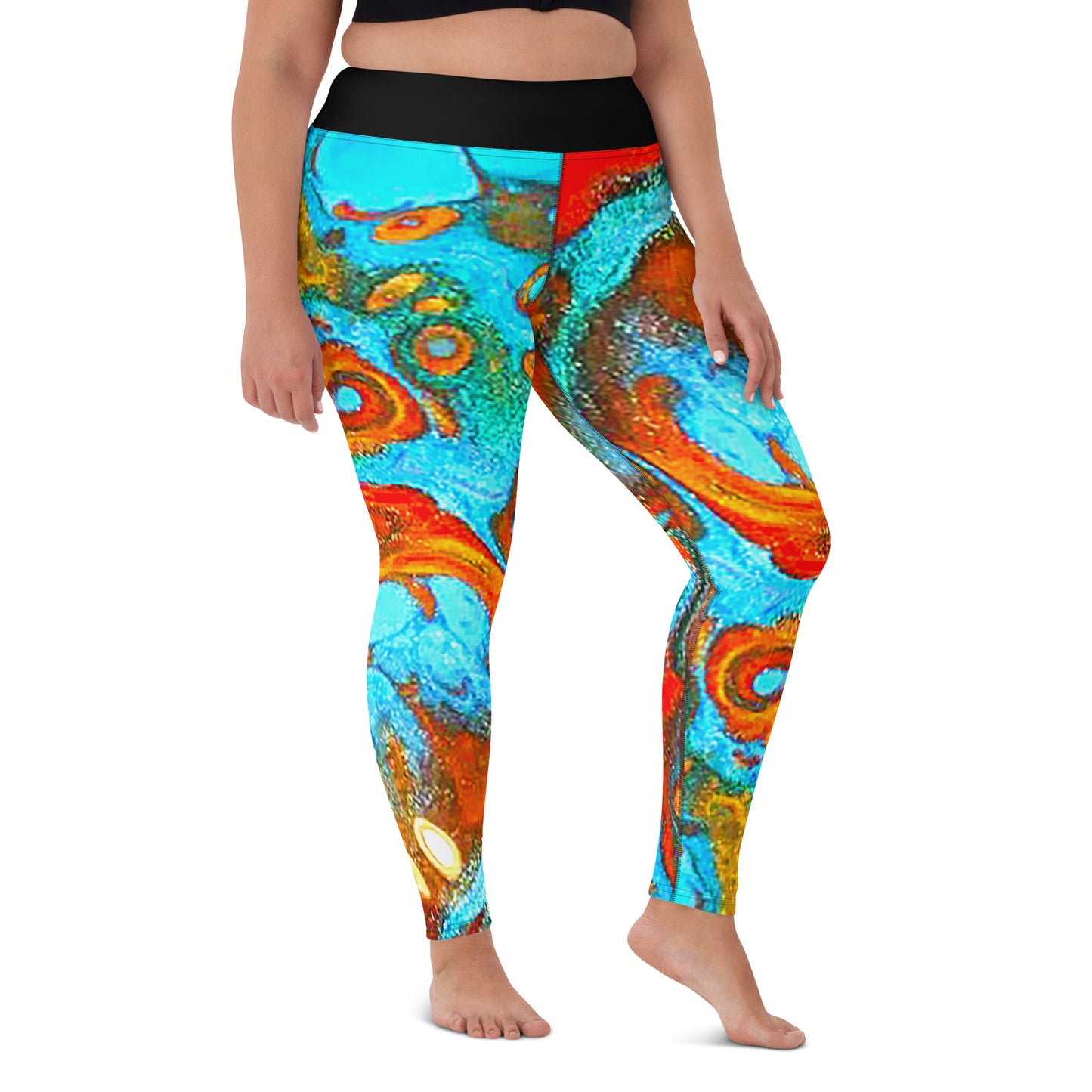 Snooty Fox Art Yoga Leggings - Rock pattern by Romero