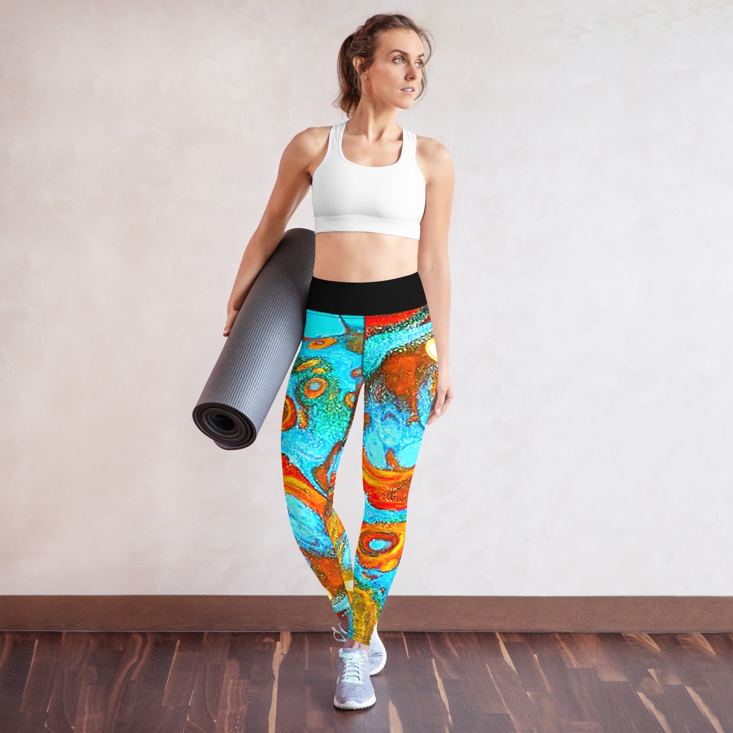 Snooty Fox Art Yoga Leggings - Rock pattern by Romero