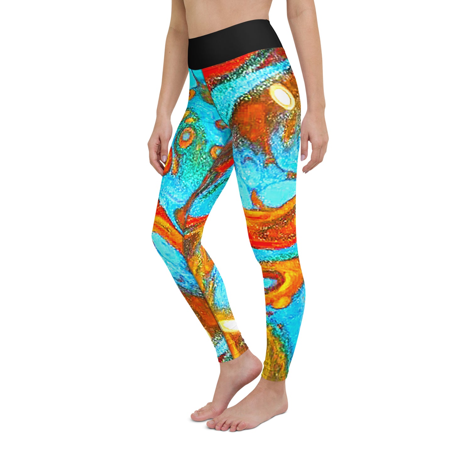 Snooty Fox Art Yoga Leggings - Rock pattern by Romero