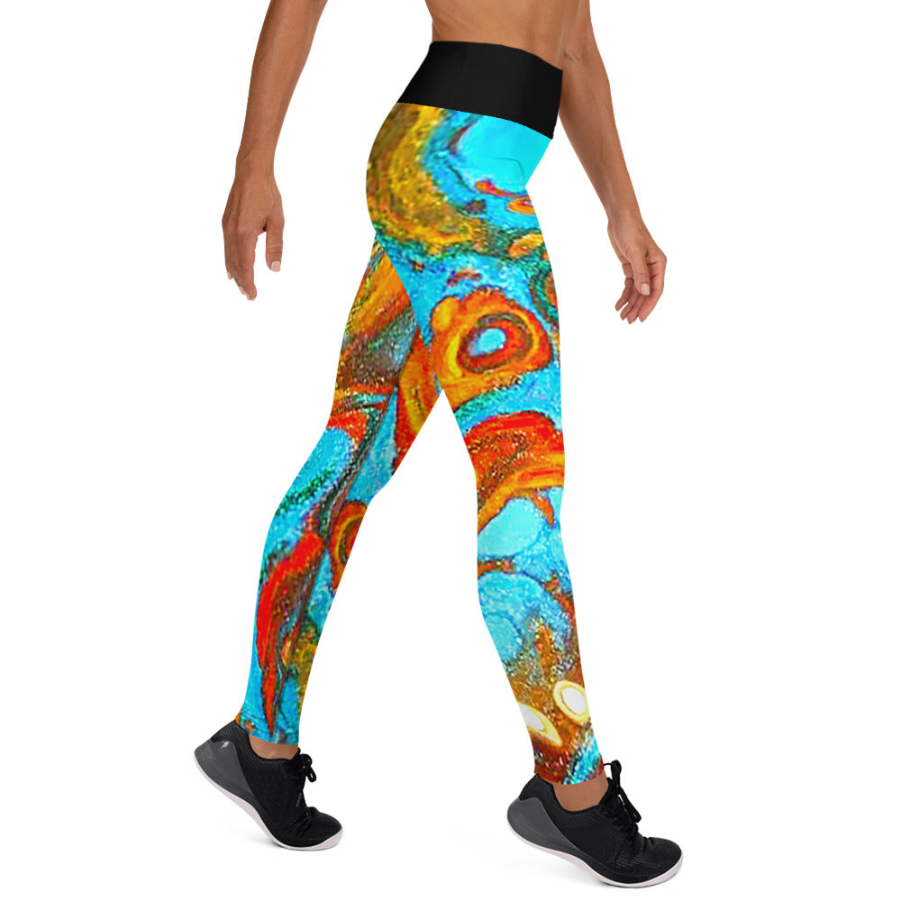 Snooty Fox Art Yoga Leggings - Rock pattern by Romero