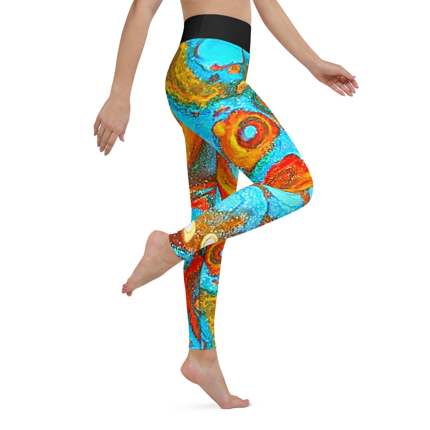 Snooty Fox Art Yoga Leggings - Rock pattern by Romero