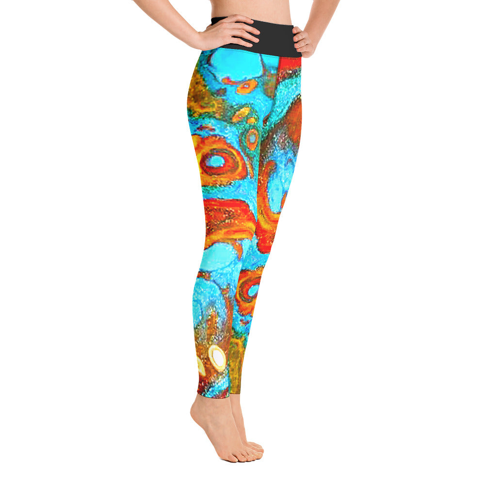 Snooty Fox Art Yoga Leggings - Rock pattern by Romero