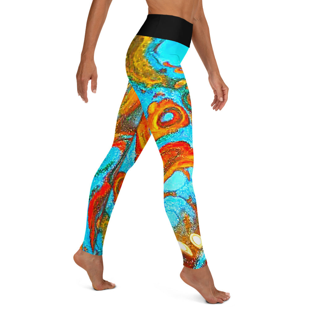 Snooty Fox Art Yoga Leggings - Rock pattern by Romero