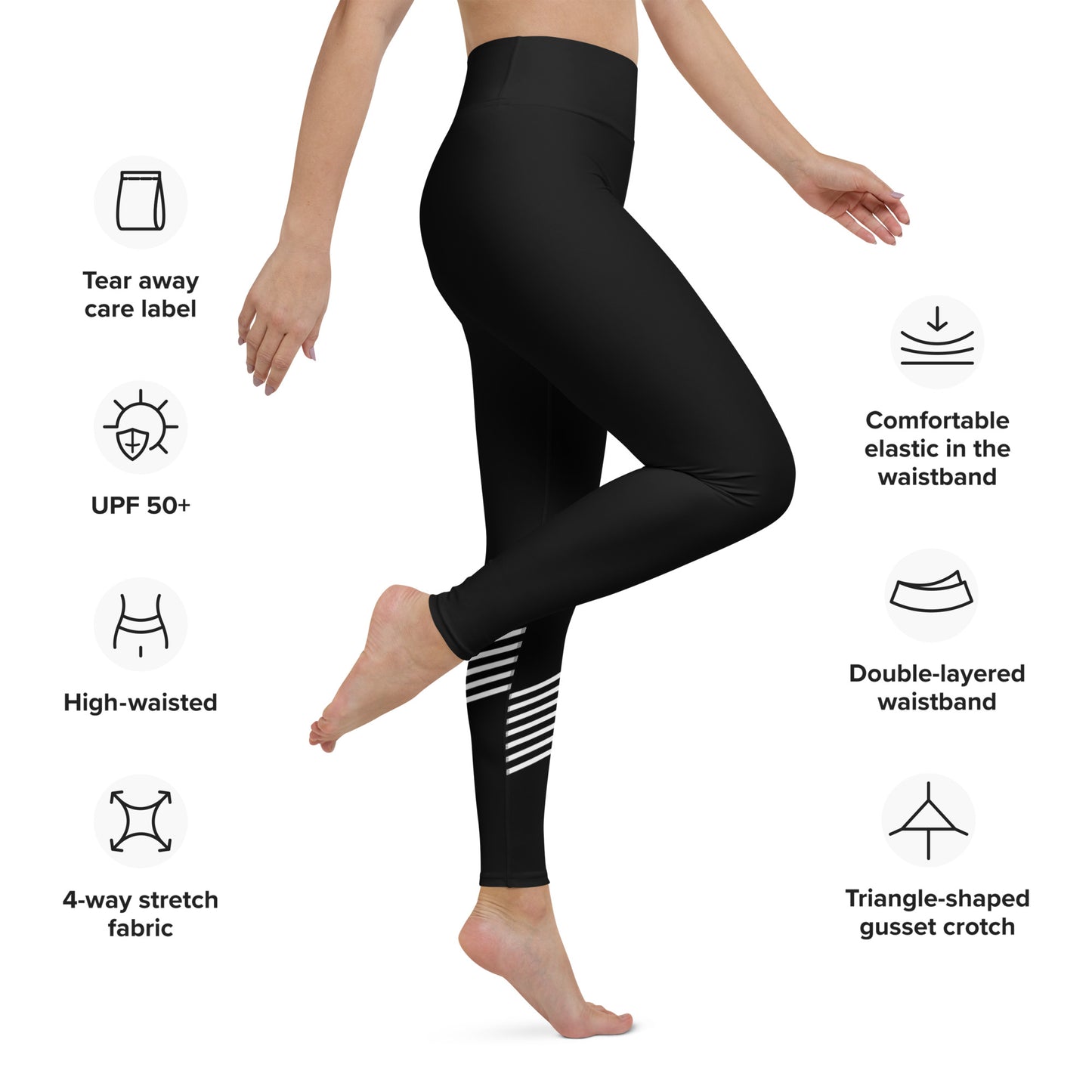 Snooty Fox Art Yoga Leggings - Yoga Logo