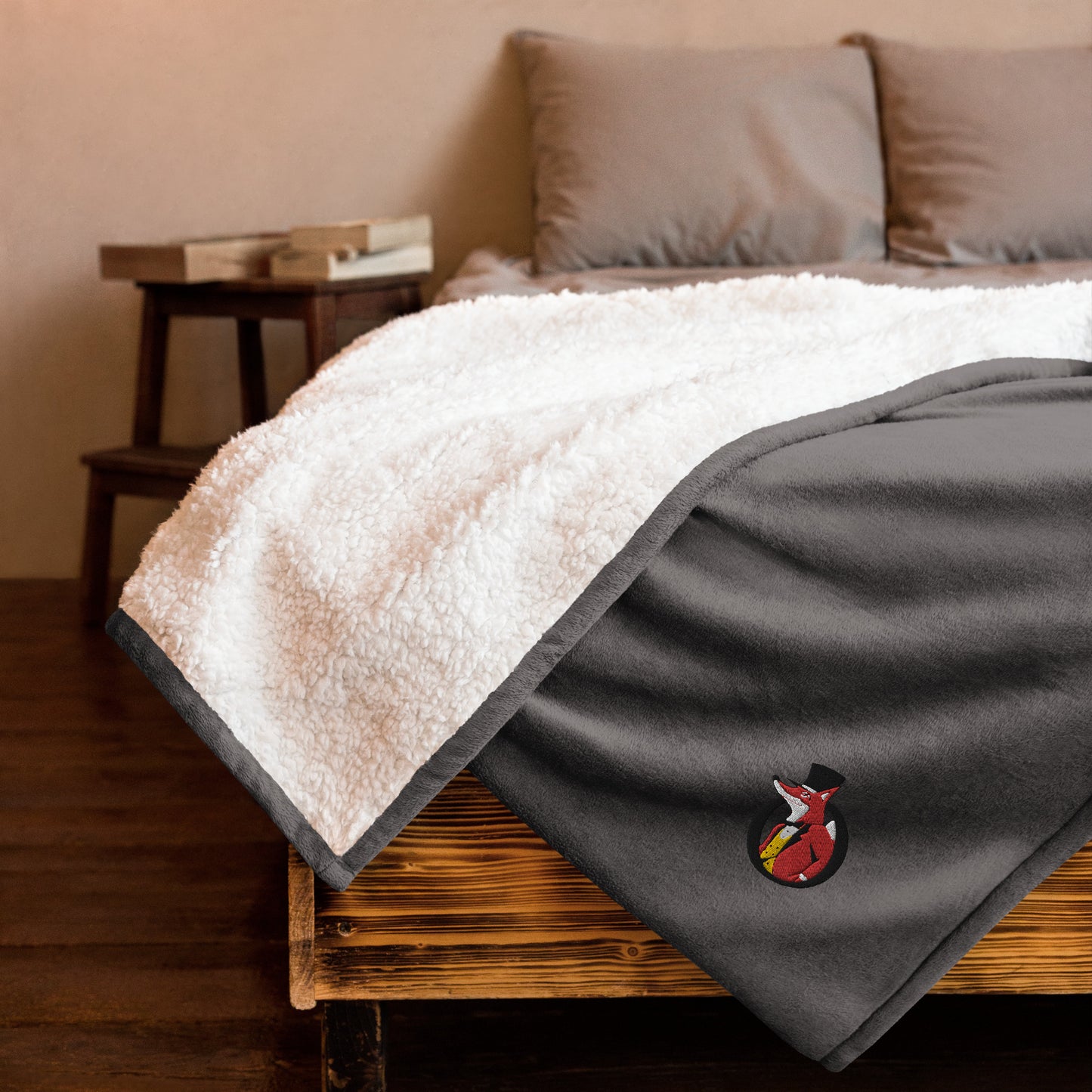 Snooty Fox Art Premium Sherpa Blanket - Snooty Fox Art Logo
