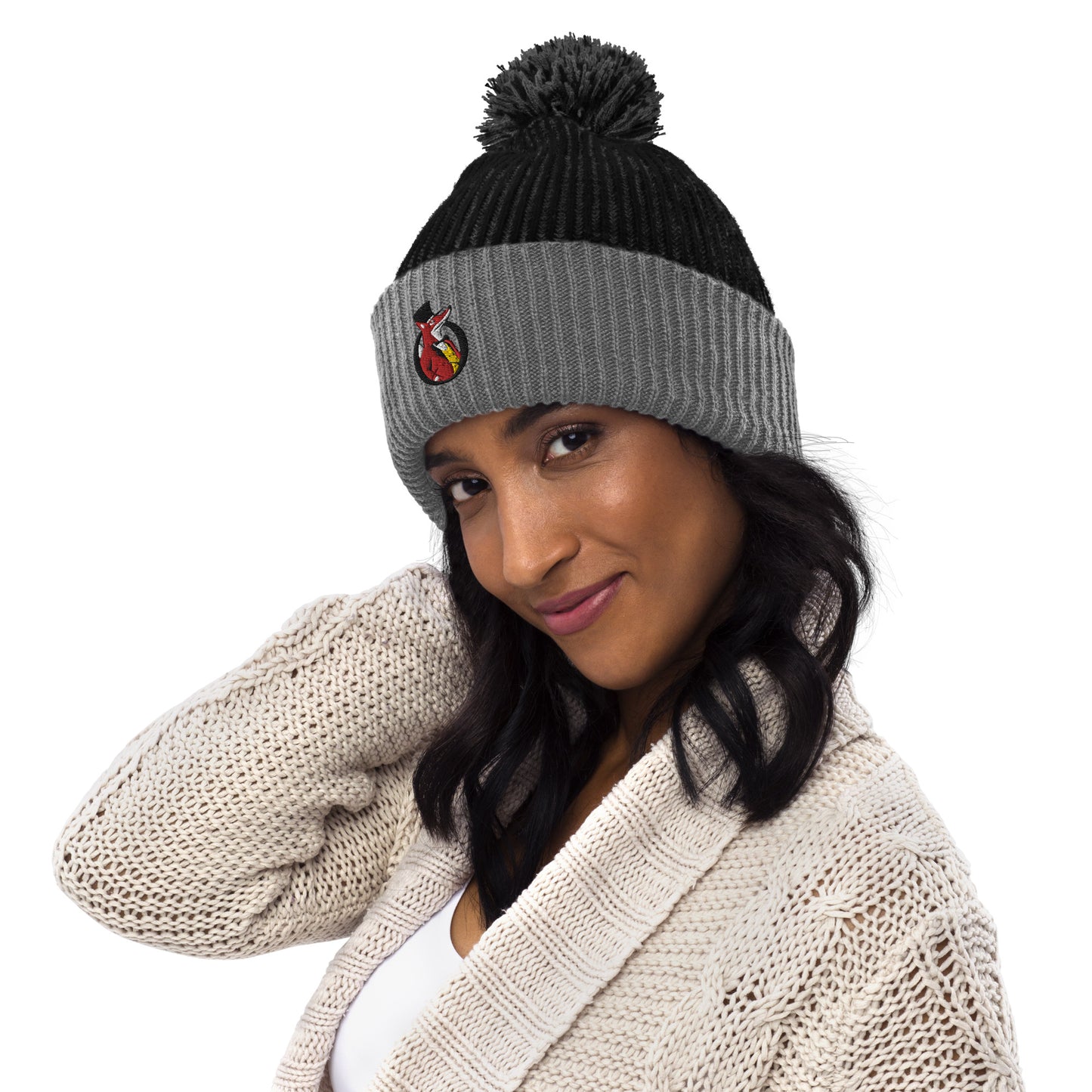 Snooty Fox Art Pom-Pom Beanie - Snooty Fox Art Logo