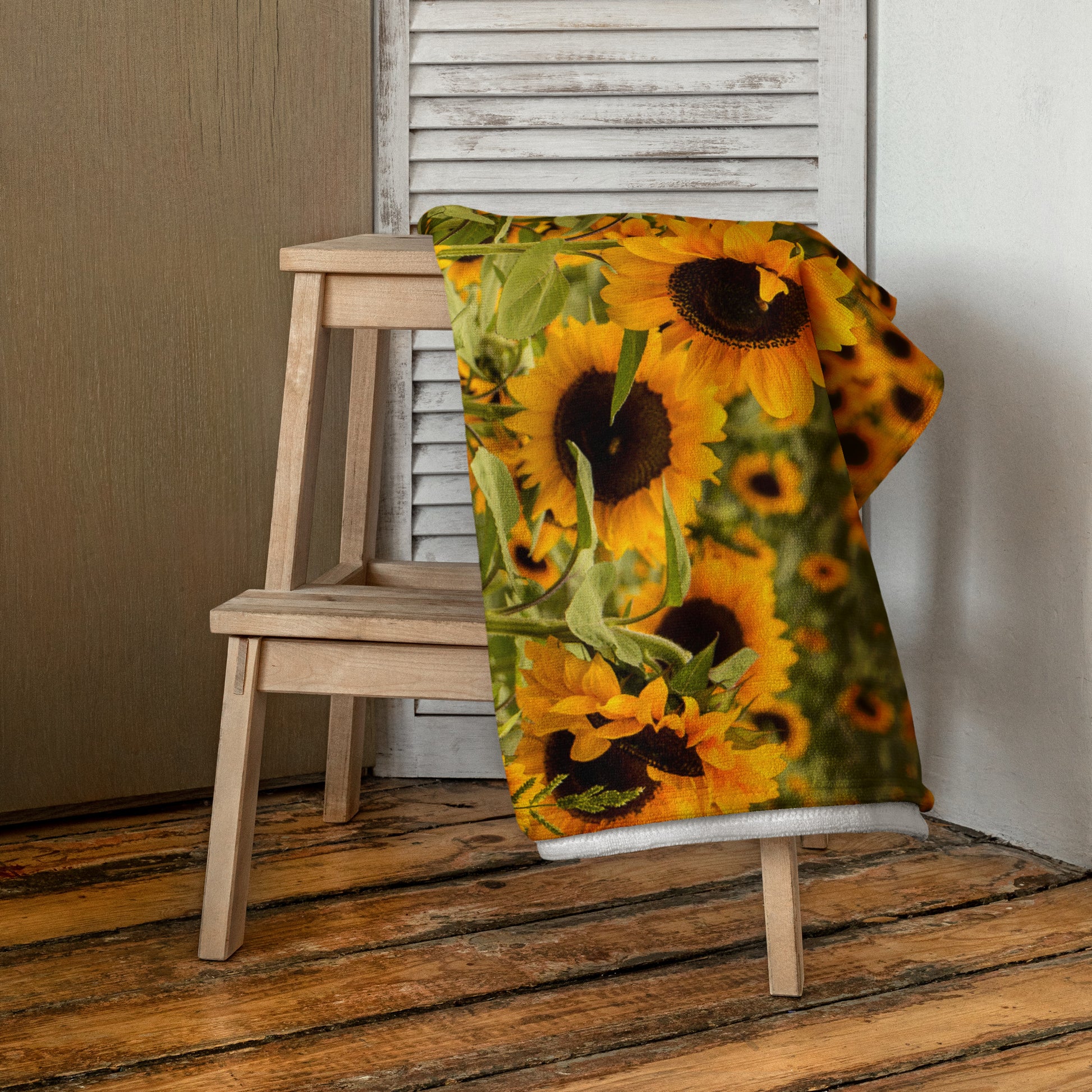 JXIONGF Plants Theme Sunflower Printed Bath Towel Lightweight