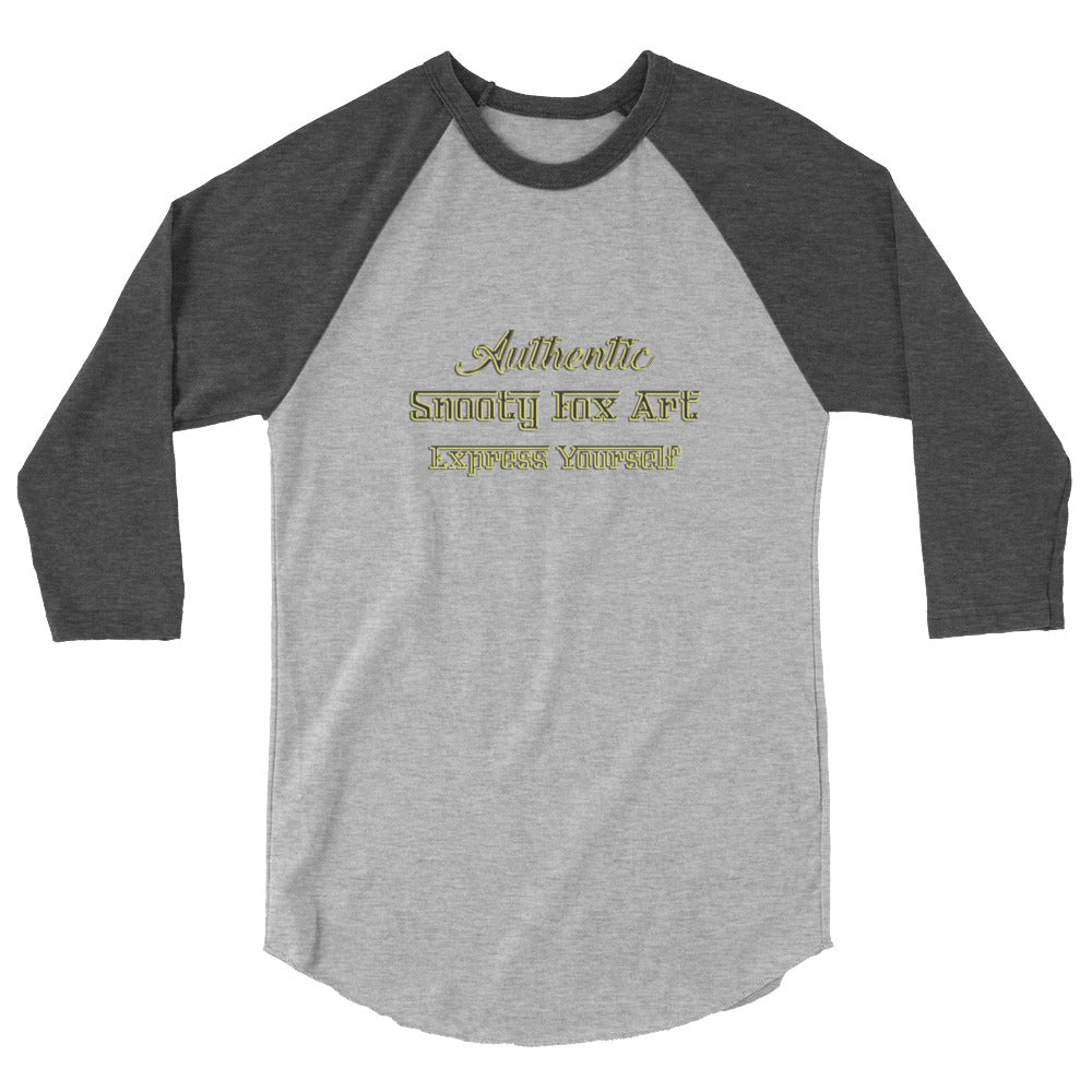 Snooty Fox Art Unisex 3/4 Sleeve Raglan Shirt - Express Yourself