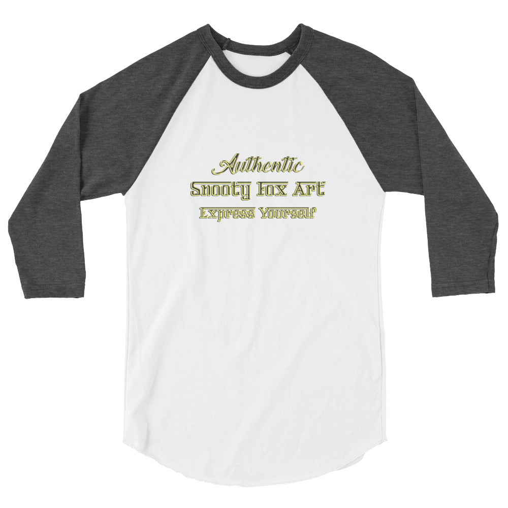 Snooty Fox Art Unisex 3/4 Sleeve Raglan Shirt - Express Yourself