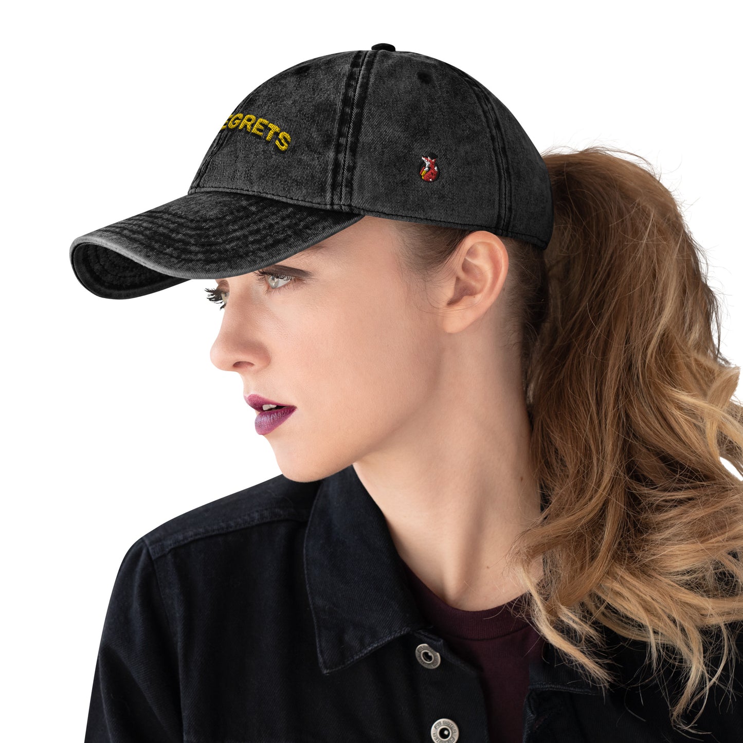 Snooty Fox Art Vintage Cotton Twill Cap - No Regrets