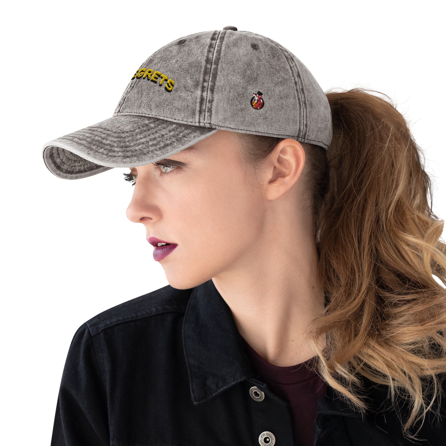 Snooty Fox Art Vintage Cotton Twill Cap - No Regrets