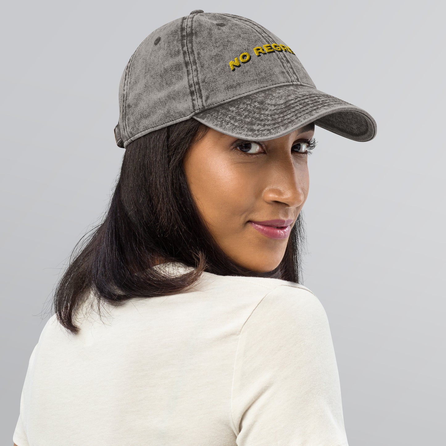 Snooty Fox Art Vintage Cotton Twill Cap - No Regrets