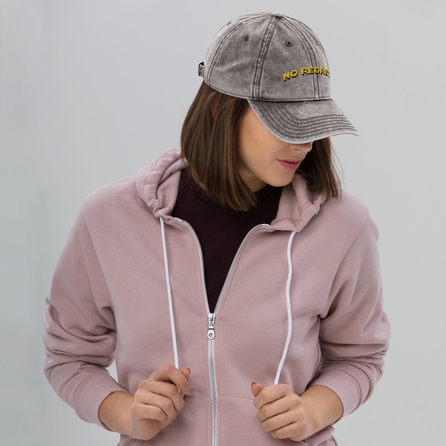 Snooty Fox Art Vintage Cotton Twill Cap - No Regrets