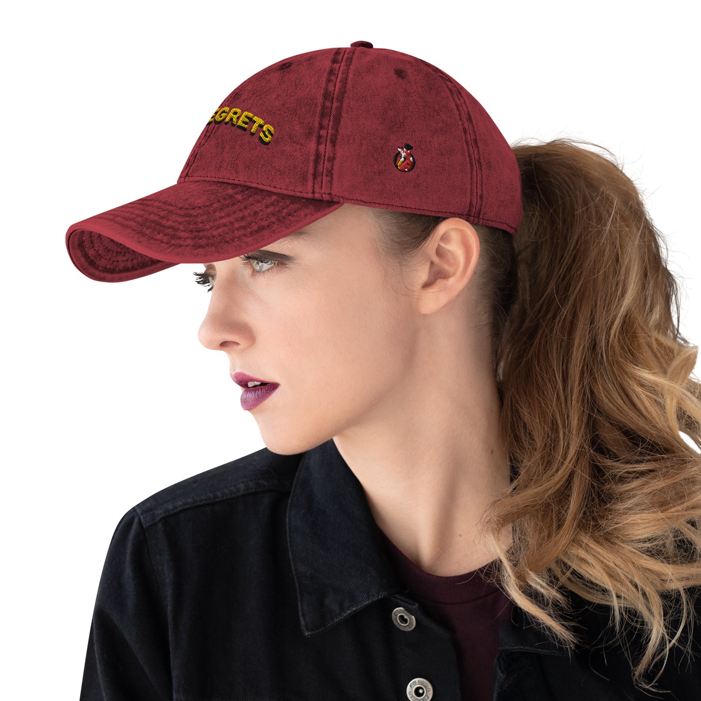 Snooty Fox Art Vintage Cotton Twill Cap - No Regrets