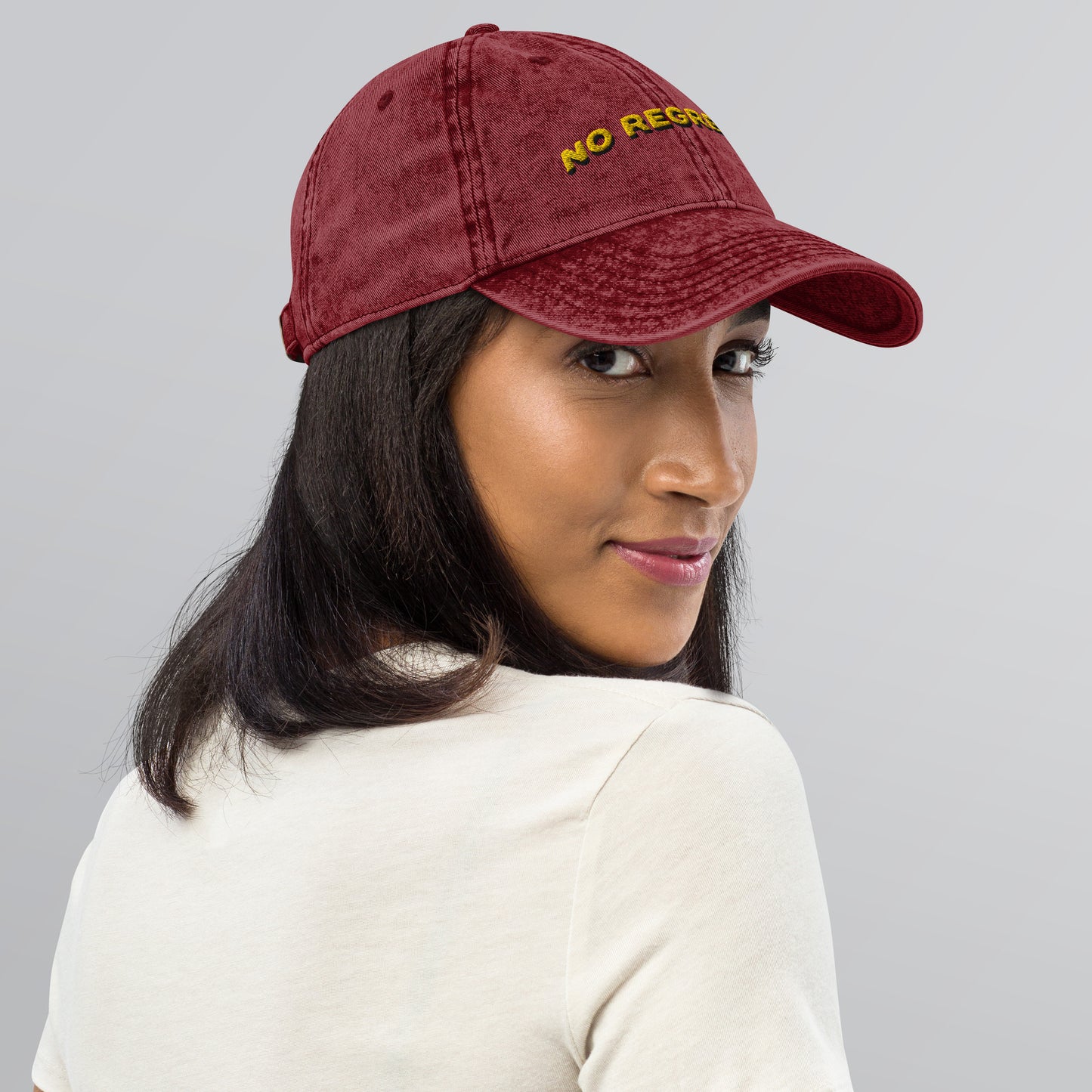 Snooty Fox Art Vintage Cotton Twill Cap - No Regrets