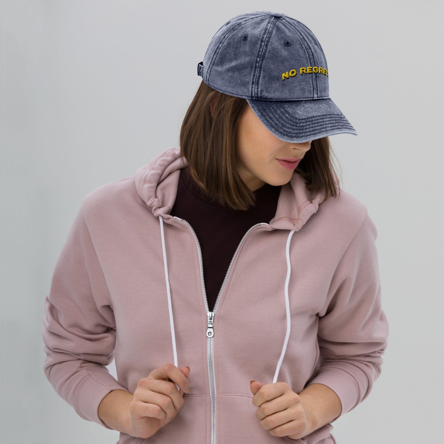 Snooty Fox Art Vintage Cotton Twill Cap - No Regrets