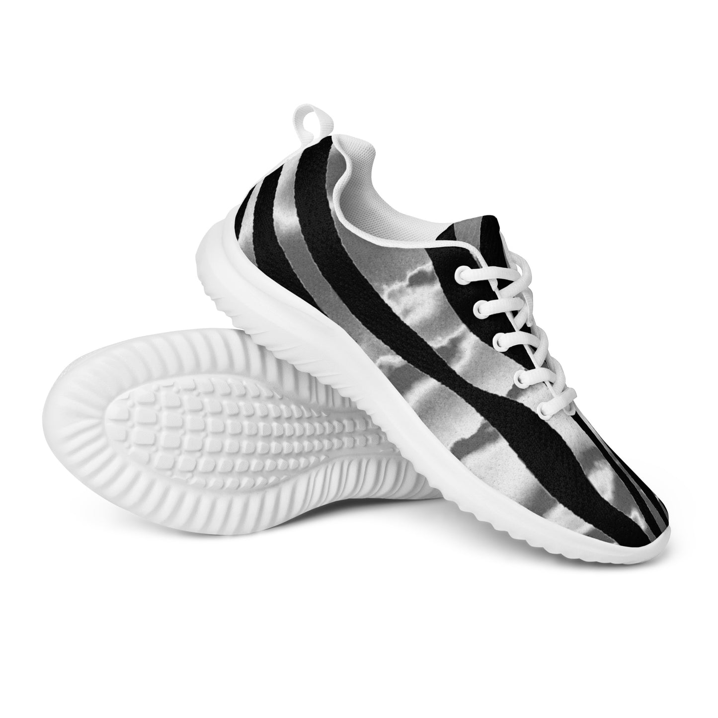 Snooty Fox Art Women’s Athletic Shoes - Silver Tiger