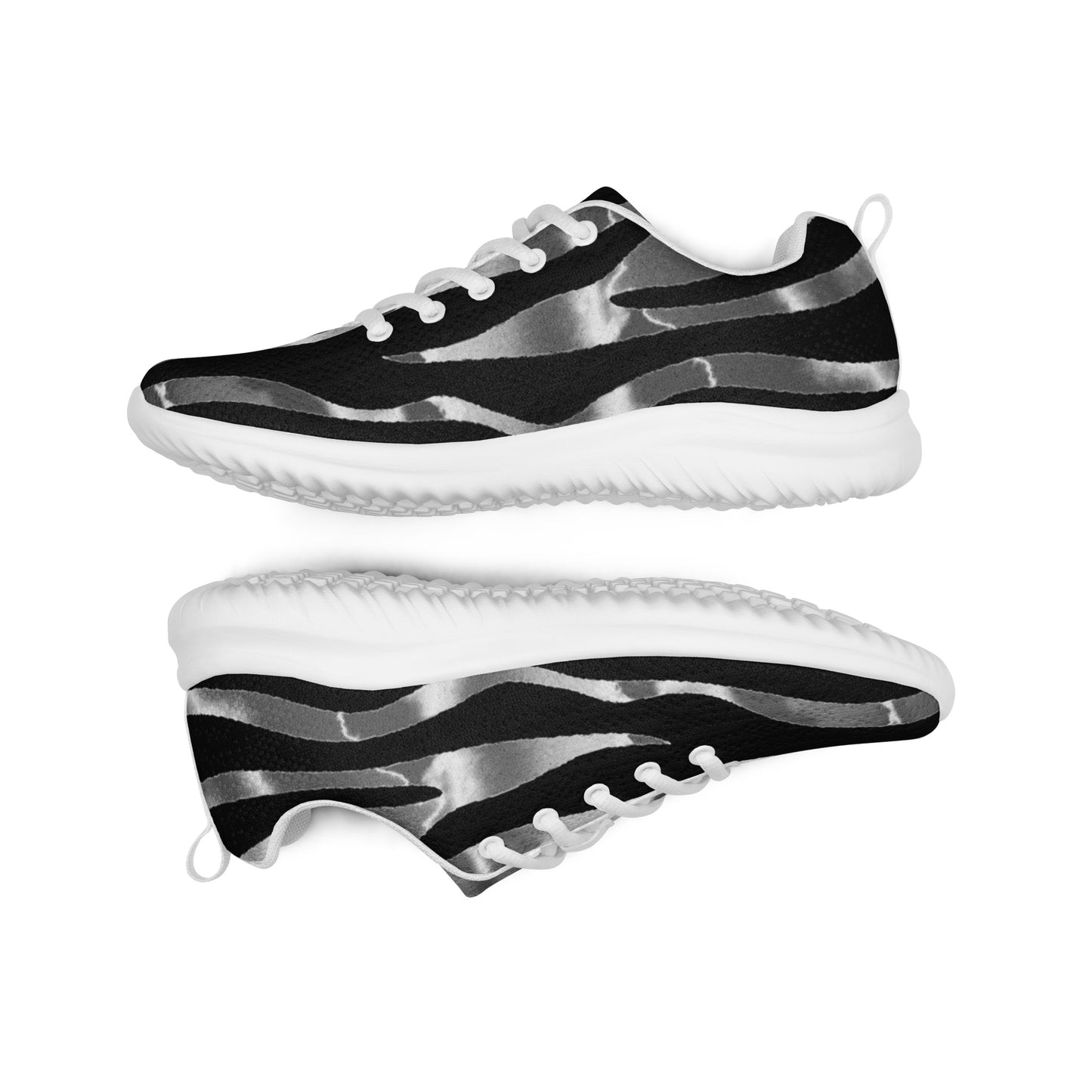 Snooty Fox Art Women’s Athletic Shoes - Silver Tiger