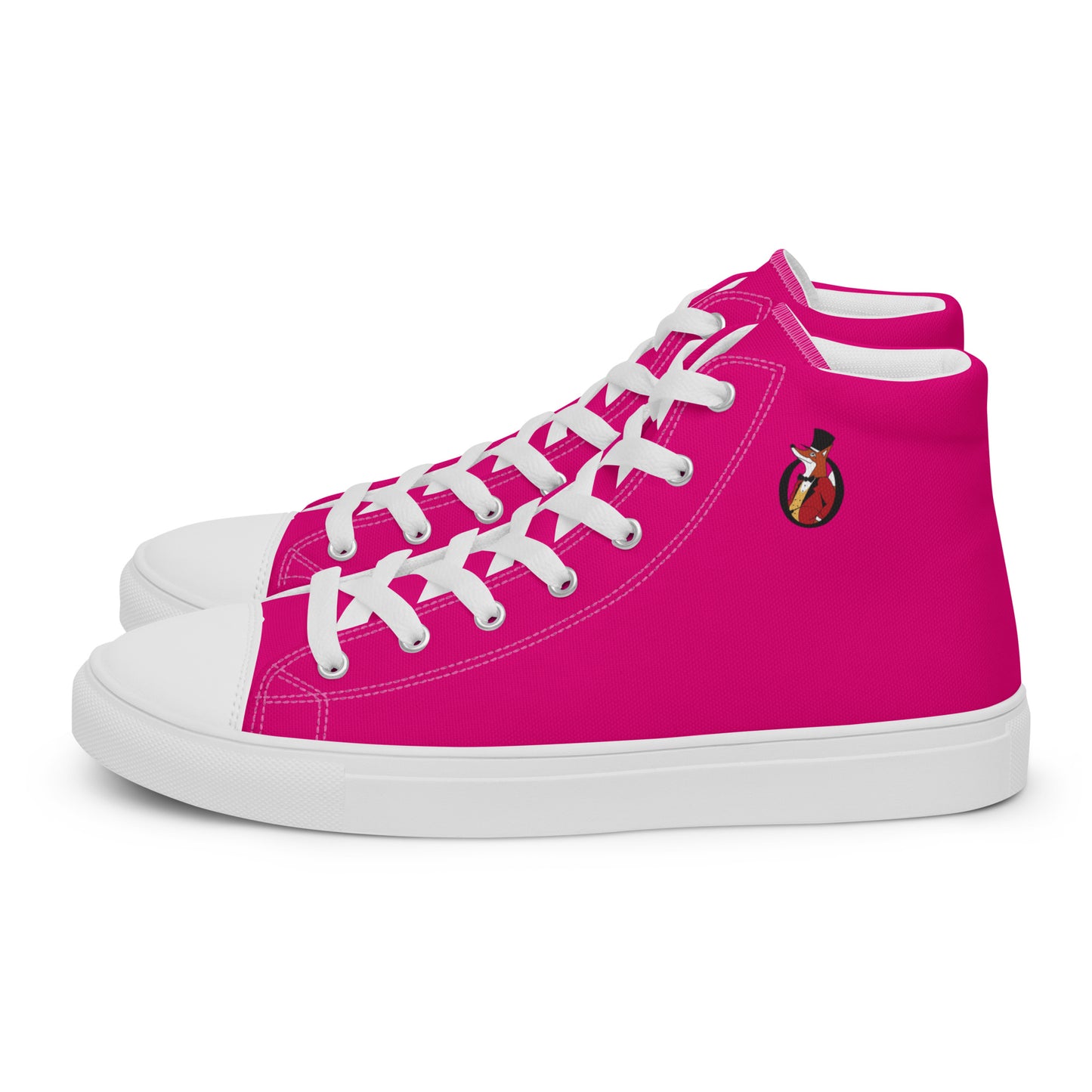 Snooty Fox Art Women’s High Top Canvas Shoes - Mexico Pink